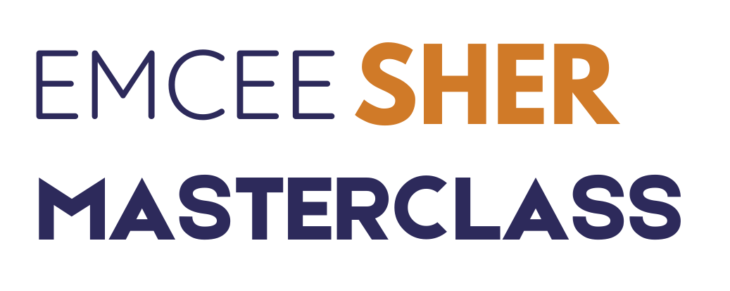 EMCEE Sher public speaking and hosting workshop